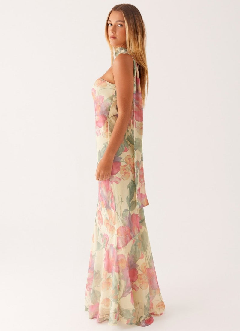Maxikleid Sommer Blumendruck