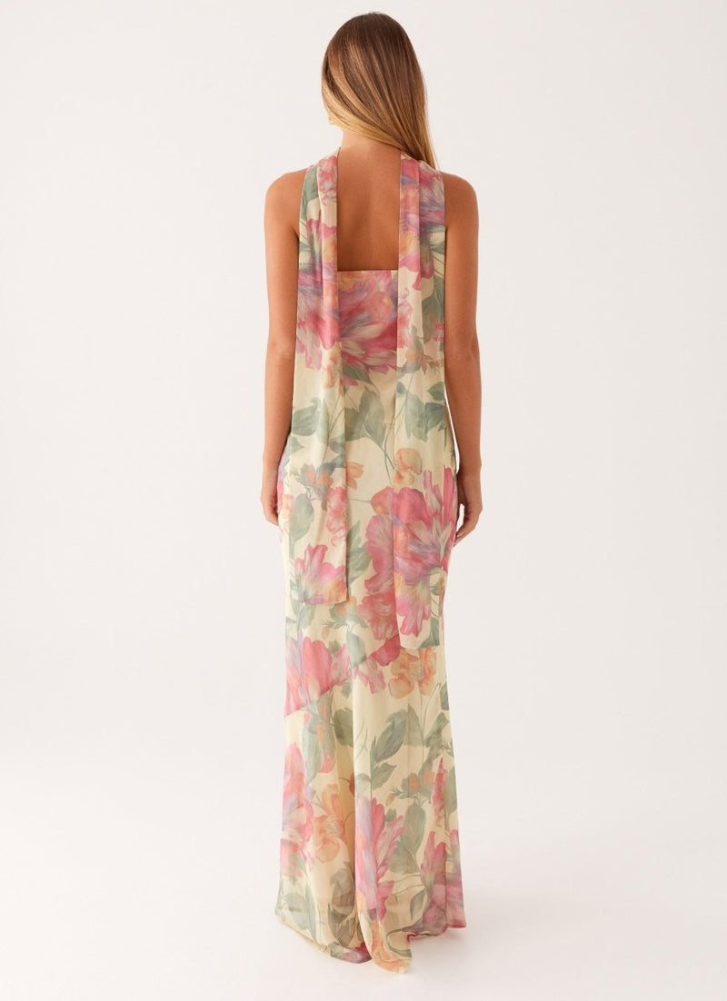 Maxikleid Sommer Blumendruck
