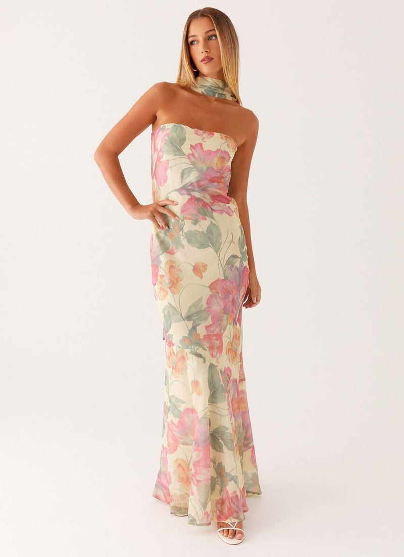 Maxikleid Sommer Blumendruck