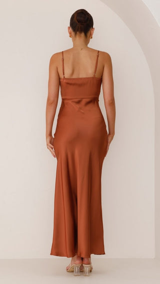 Maxikleid Sommer mit Spaghettiträgern - Cecile LavelleGelb