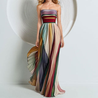 Maxikleid Trägerlos Festlich - Cecile LavelleRegenbogen