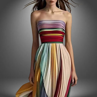 Maxikleid Trägerlos Festlich - Cecile LavelleRegenbogen