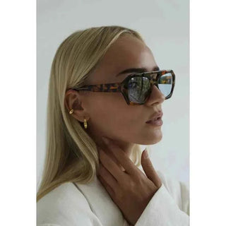 Mila – Oversized Sonnenbrille mit eckigem Acetatrahmen und Farbverlauf - Gläsern - Cecile LavelleBlau