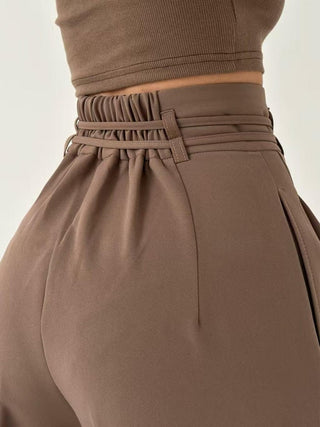 Mina – High - Waist - Hose mit Bindegürtel und weitem Bein - Cecile LavelleWeiß