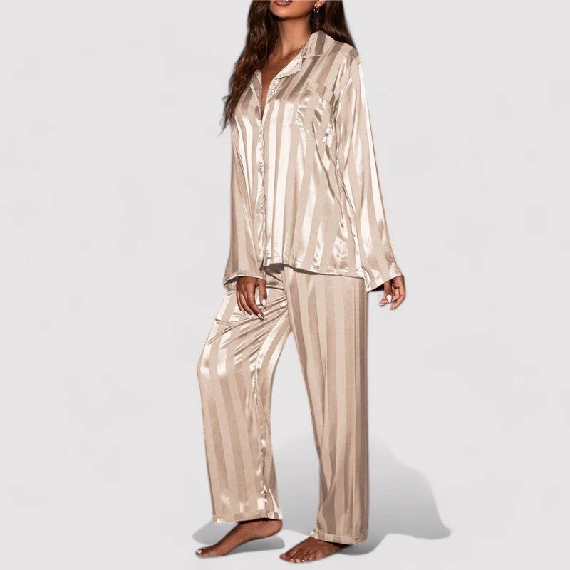 mira – pyjama-set mit streifenstruktur