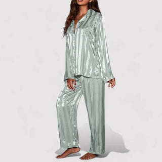 mira – pyjama - set mit streifenstruktur - Cecile LavelleGrün