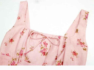 Mira – romantisches Midikleid mit Vintage - Touch aus 100% Baumwolle - Cecile LavelleRosa