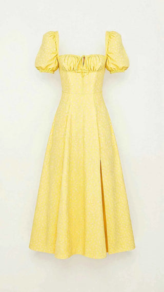 Quadratisches Midikleid mit Taillierung