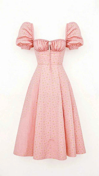 Quadratisches Midikleid mit Taillierung