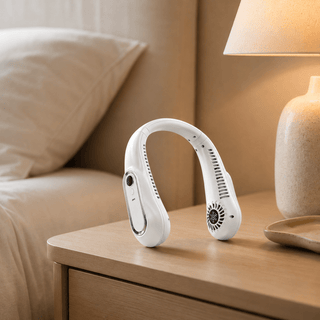 Nackenventilator tragbar mit USB und 360° Kühlung - Cecile LavelleWeiß