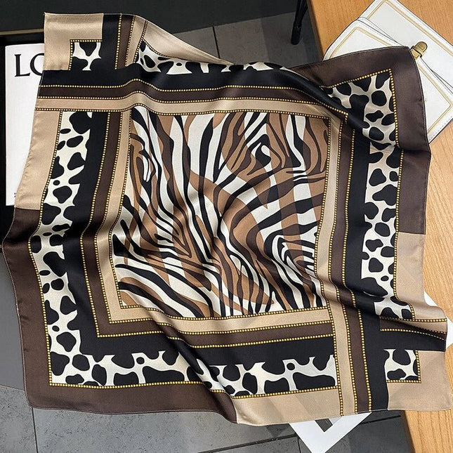 Noémie – Damen-Schal mit Animal-Print-Mix