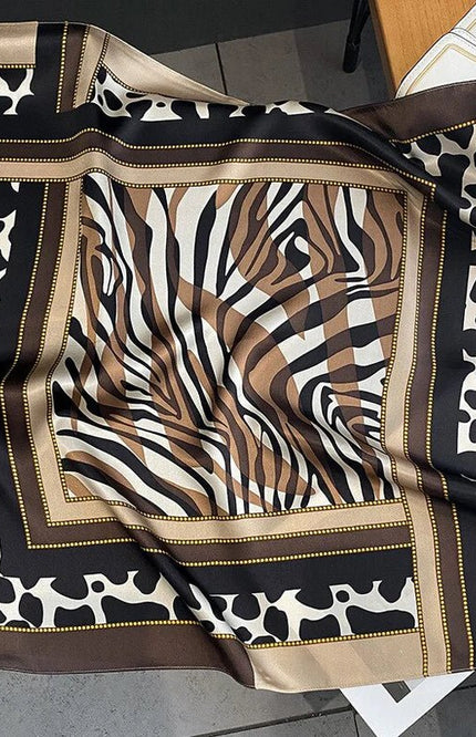 Noémie – Damen-Schal mit Animal-Print-Mix