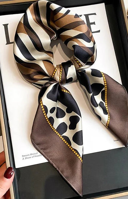 Noémie – Damen-Schal mit Animal-Print-Mix