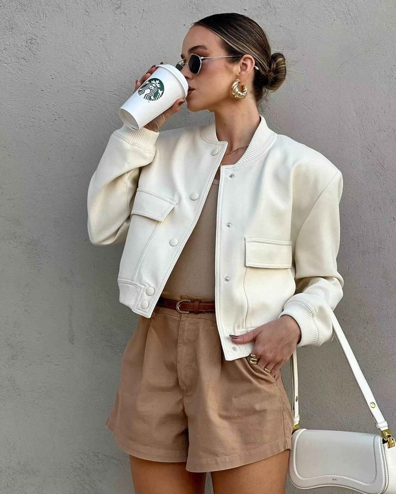 Oversized bomber jacket for women