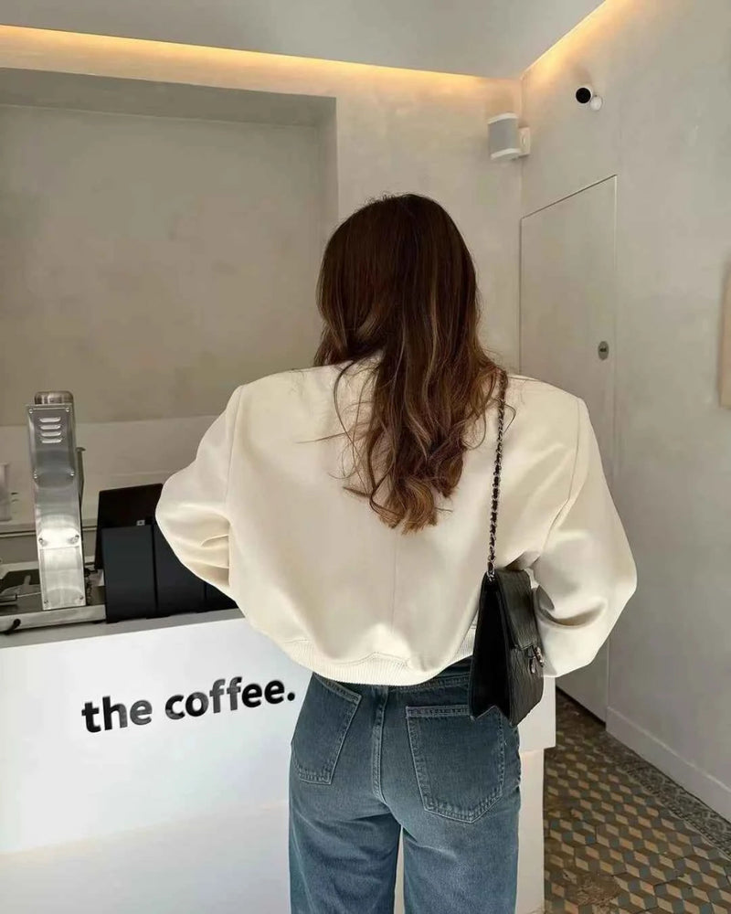 Oversized bomber jacket for women