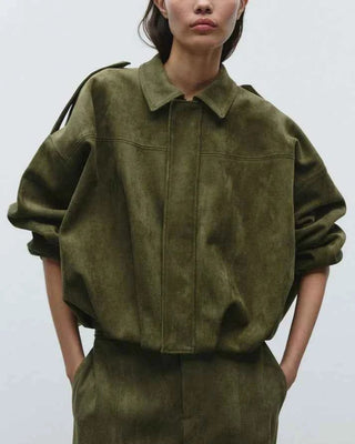 Oversize Jacke Damen - Cecile LavelleGrün