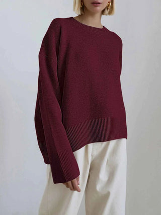 Oversize Rollkragenpullover - Cecile LavelleDunkelrot