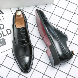 Oxfordschuh Herren Cap-Toe in Schwarz