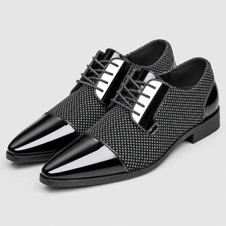 Oxfordschuh Herren Klassisch in Grau