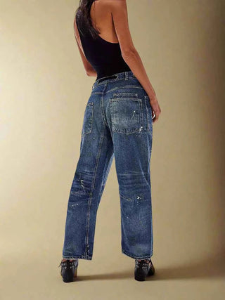 Patchwork Hose Damen - Cecile LavelleDunkelblau