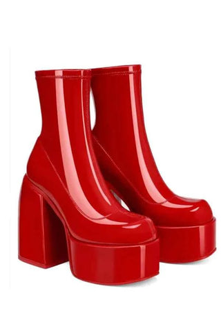 Plateau Stiefeletten Damen - Cecile LavelleRot