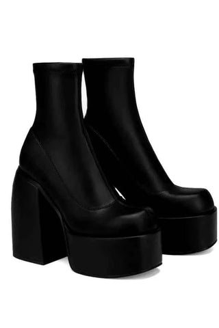 Plateau Stiefeletten Damen - Cecile LavelleSchwarz