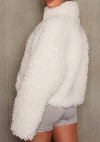 Plüschjacke Kurz Damen - Cecile LavelleSchwarz