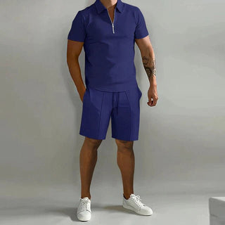 Polo Shorts Set Herren - Cecile LavelleHellblau