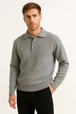 Polopullover Herren Mit Kragen - Cecile LavelleGrau
