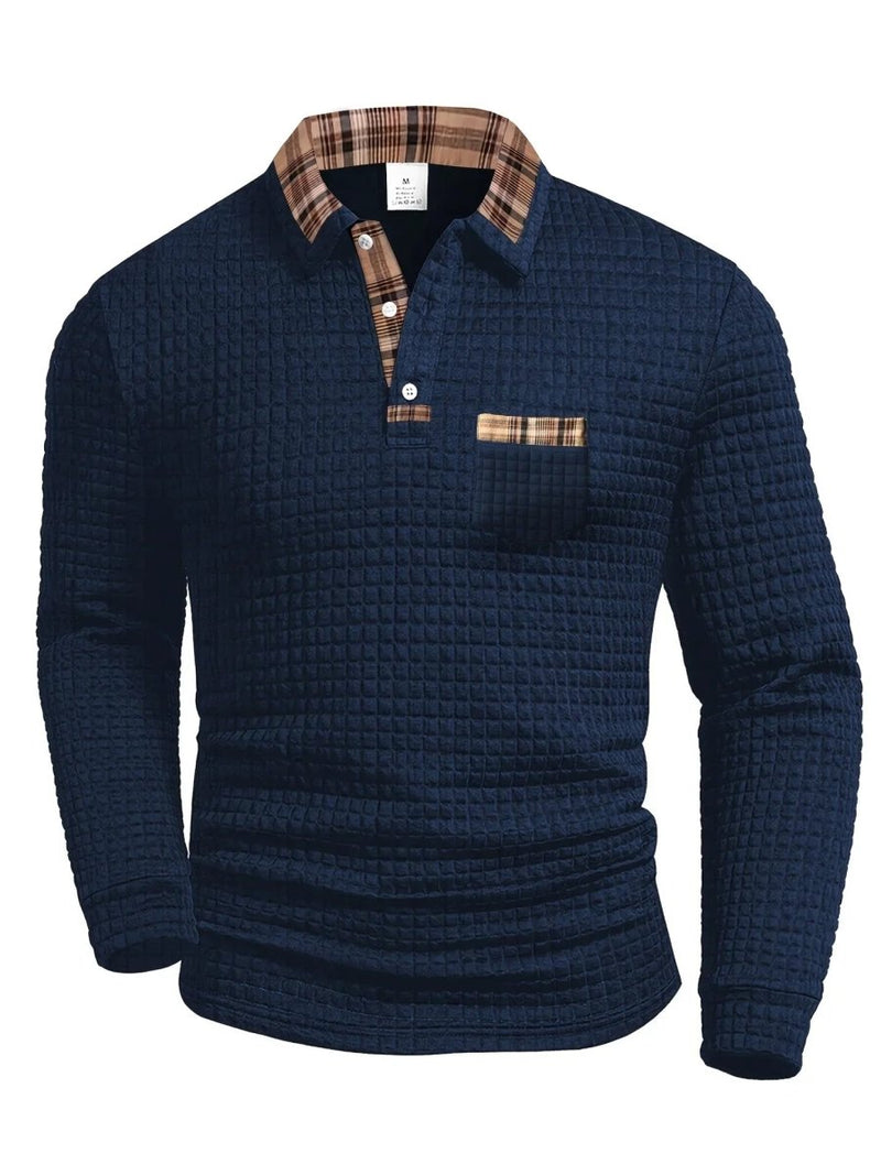 Langærmet poloshirt til herrer, regular fit