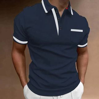 Poloshirt Herren Slim Fit in Dunkelblau