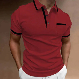 Poloshirt Herren Slim Fit - Cecile LavelleRot
