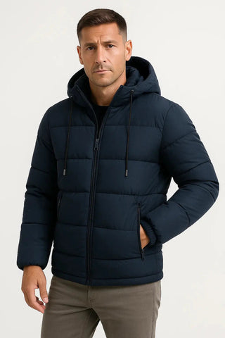 Pufferjacke Herren Mit Kapuze in Blau