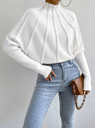 Pullover Damen mit Stehkragen