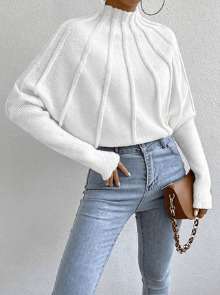 Pullover Damen mit Stehkragen - Cecile LavelleBlau