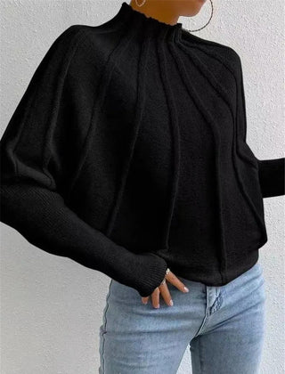 Pullover Damen mit Stehkragen - Cecile LavelleBlau