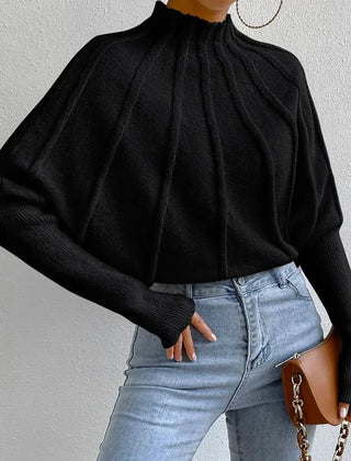 Pullover Damen mit Stehkragen - Cecile LavelleBlau