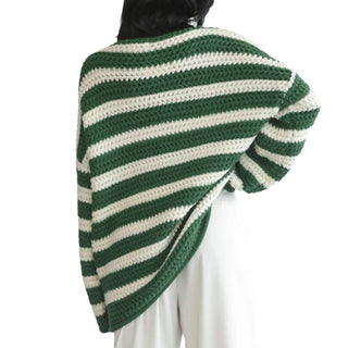 Pullover Damen Oversized Streifen