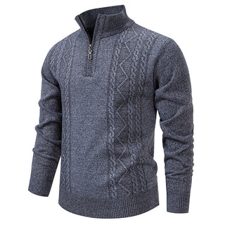 Pullover Herren Halbzip Stehkragen