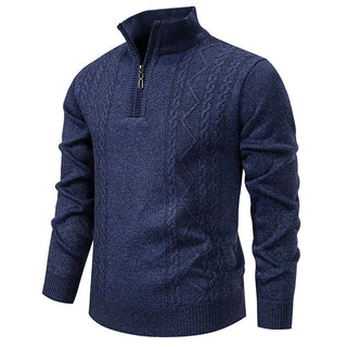 Pullover Herren Halbzip Stehkragen
