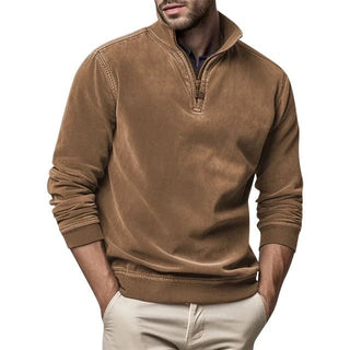 Pullover Herren mit Stehkragen - Cecile LavelleBraun