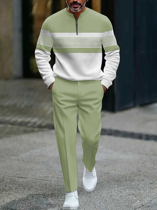 Pullover Herren Quarter-Zip in Grün