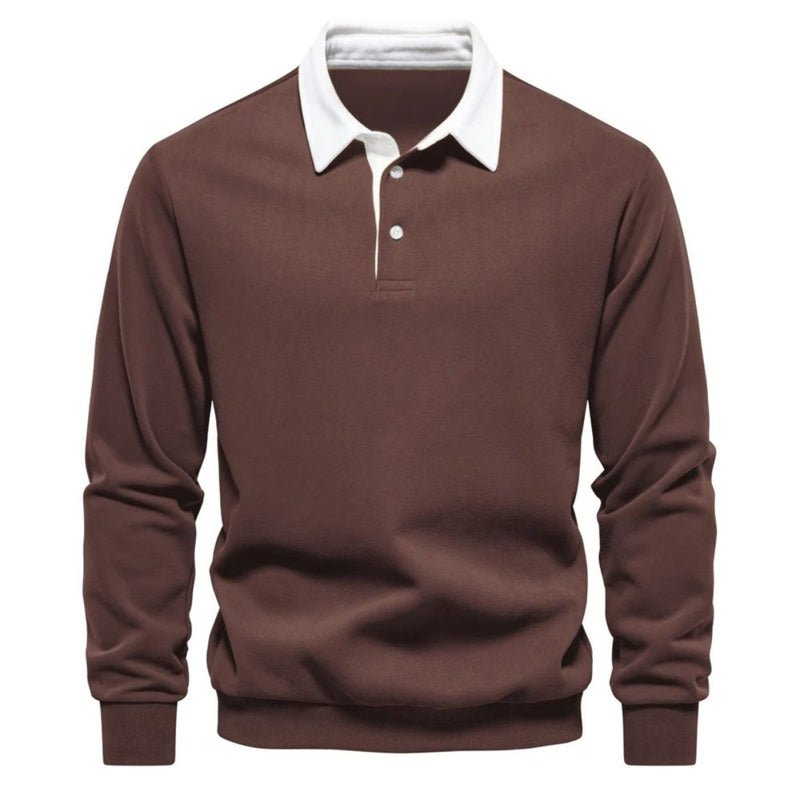 Pullover Herren Regular Fit mit Polokragen