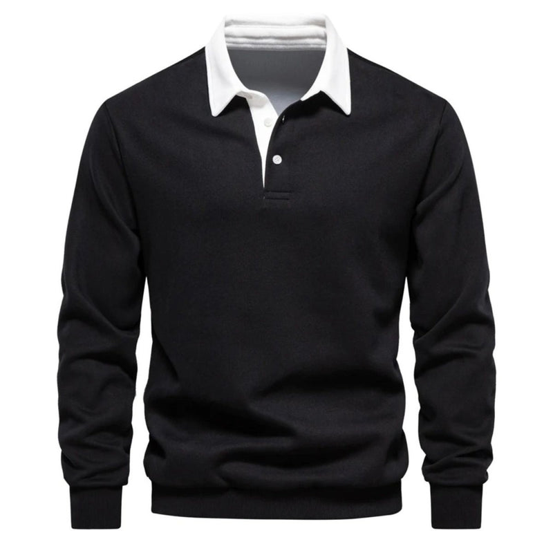 Pullover Herren Regular Fit mit Polokragen