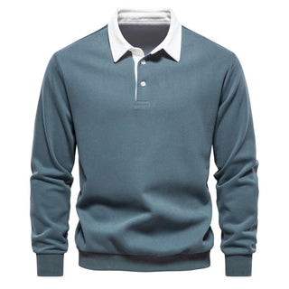 Pullover Herren Regular Fit mit Polokragen - Cecile LavelleGrün