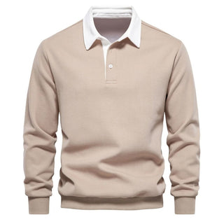 Pullover Herren Regular Fit mit Polokragen - Cecile LavelleDunkelblau
