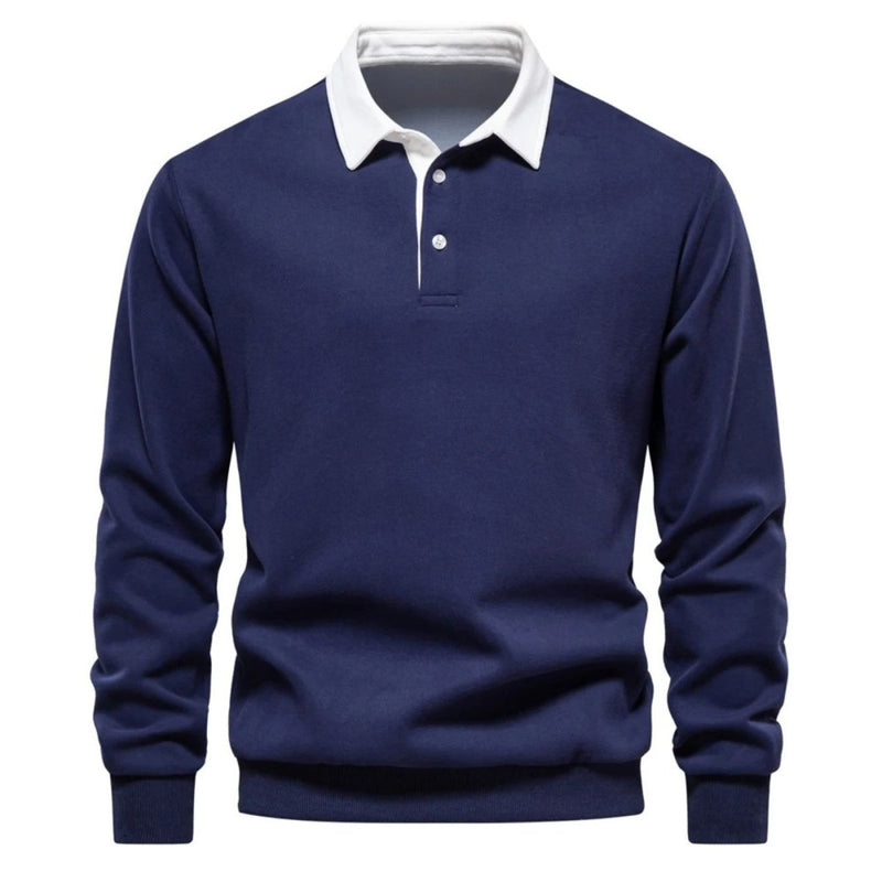 Pullover Herren Regular Fit mit Polokragen