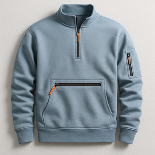 Pullover Herren Slim Fit in Blau