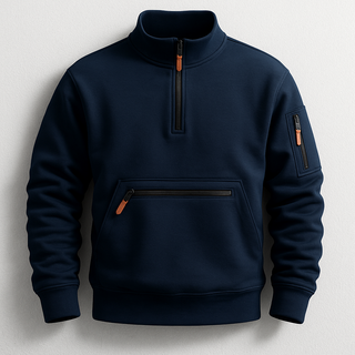 Pullover Herren Slim Fit in Marineblau