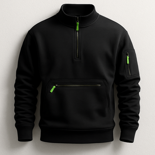 Pullover Herren Slim Fit in Schwarz